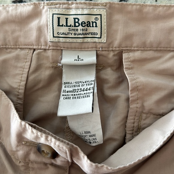 LL BEAN LIGHT WEIGHT ZIP OFF PANTS SIZE L e27 - Picture 5 of 6